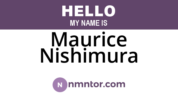 Maurice Nishimura