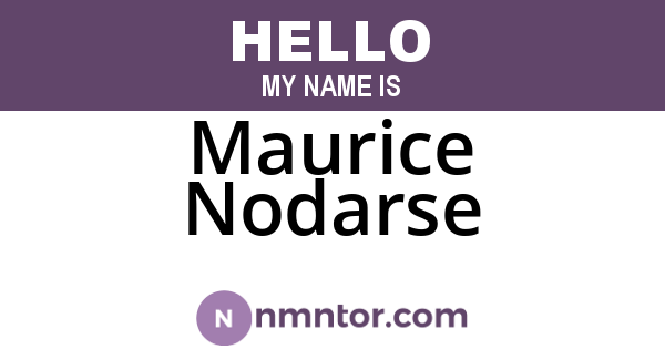 Maurice Nodarse