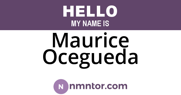 Maurice Ocegueda