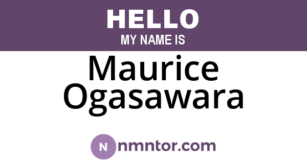 Maurice Ogasawara