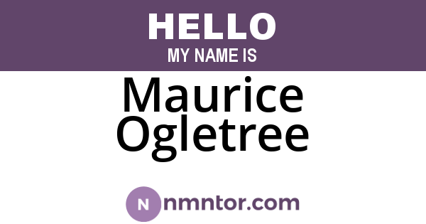 Maurice Ogletree