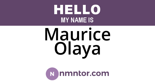 Maurice Olaya