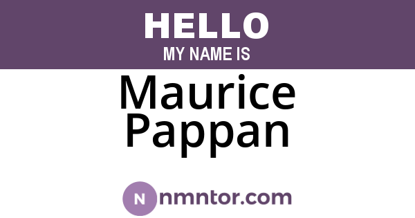 Maurice Pappan