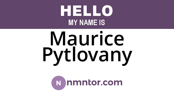 Maurice Pytlovany