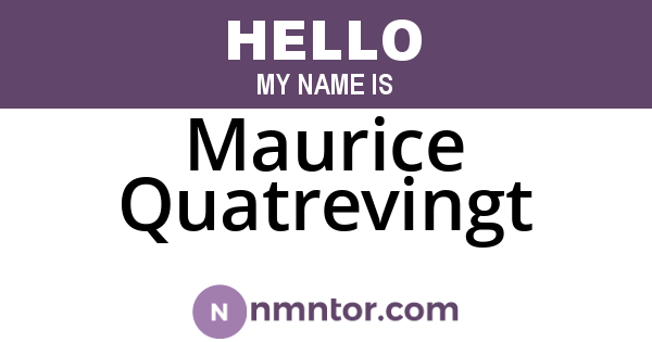 Maurice Quatrevingt