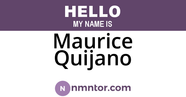 Maurice Quijano