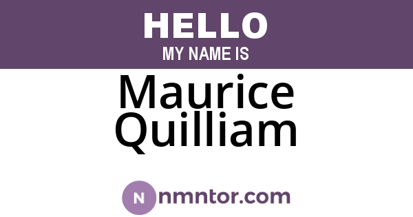 Maurice Quilliam