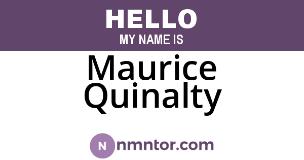Maurice Quinalty