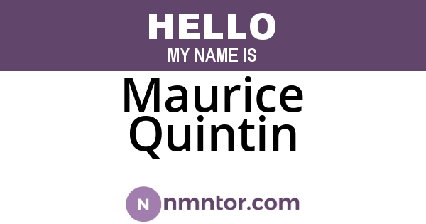 Maurice Quintin