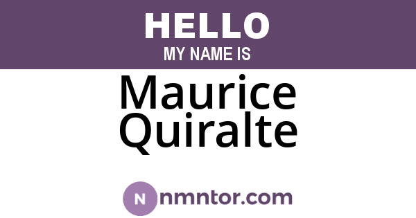 Maurice Quiralte