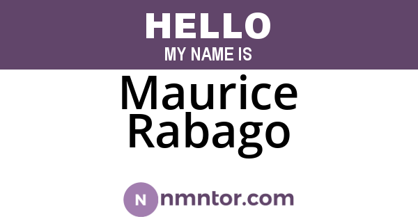 Maurice Rabago