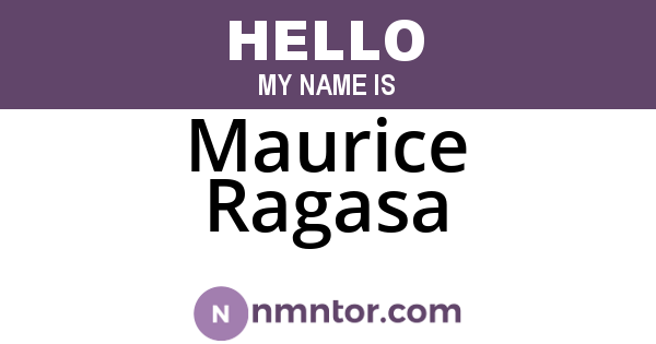 Maurice Ragasa