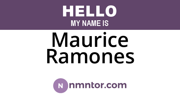 Maurice Ramones