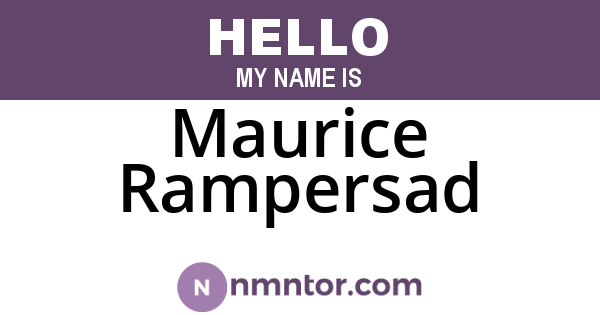 Maurice Rampersad