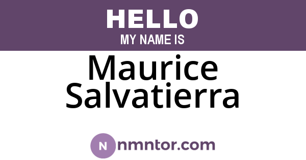 Maurice Salvatierra