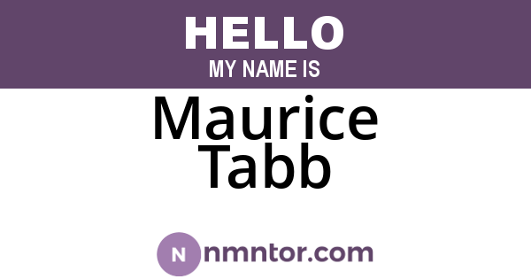 Maurice Tabb