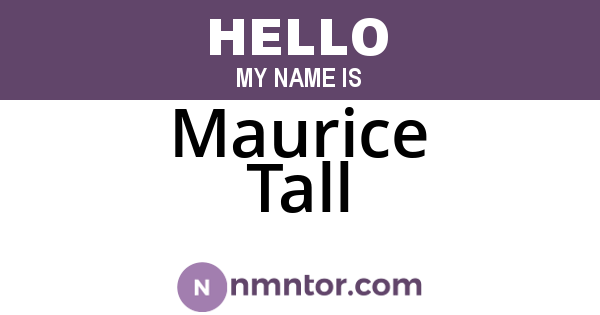 Maurice Tall