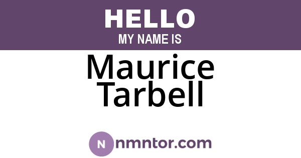 Maurice Tarbell