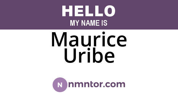 Maurice Uribe