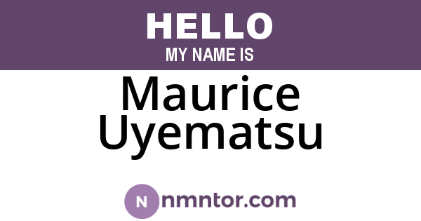 Maurice Uyematsu