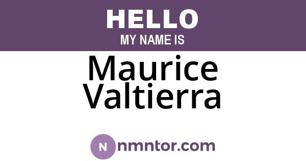 Maurice Valtierra