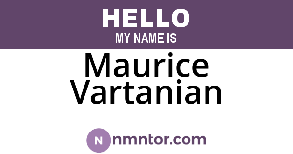 Maurice Vartanian