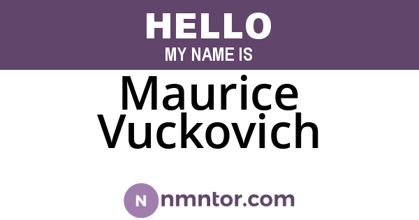 Maurice Vuckovich