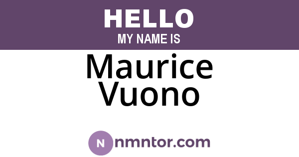 Maurice Vuono