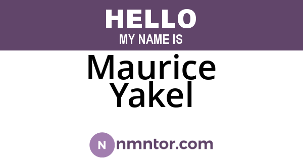 Maurice Yakel