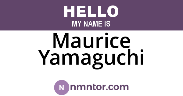 Maurice Yamaguchi