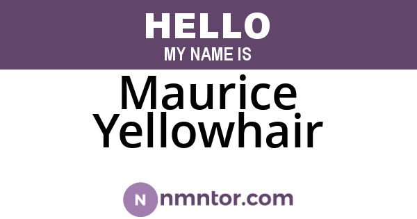 Maurice Yellowhair