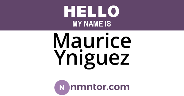 Maurice Yniguez