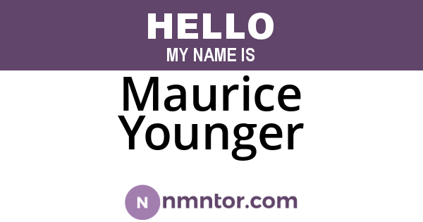 Maurice Younger
