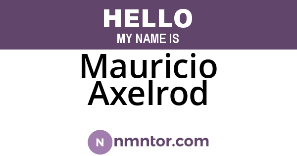 Mauricio Axelrod