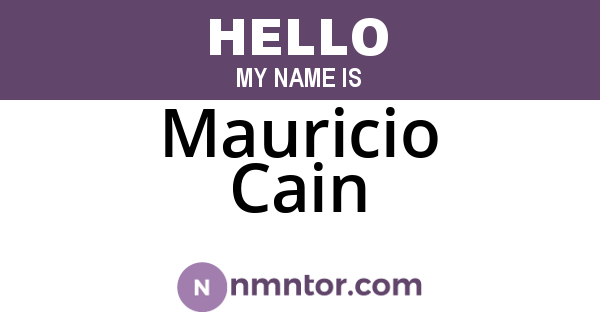 Mauricio Cain