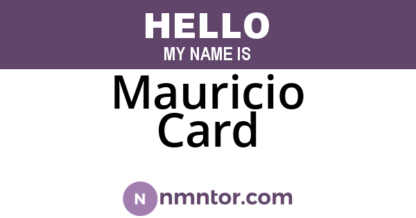 Mauricio Card