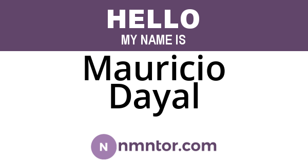 Mauricio Dayal