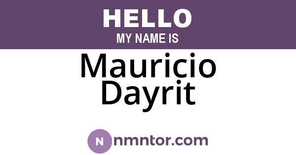 Mauricio Dayrit