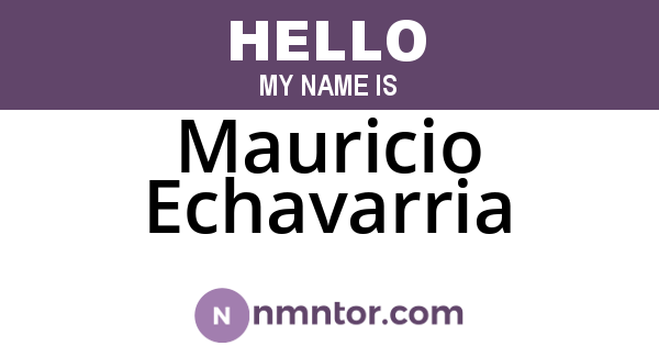 Mauricio Echavarria