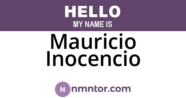 Mauricio Inocencio