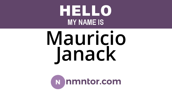 Mauricio Janack