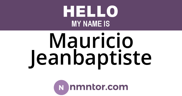 Mauricio Jeanbaptiste