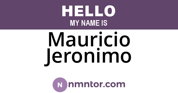 Mauricio Jeronimo