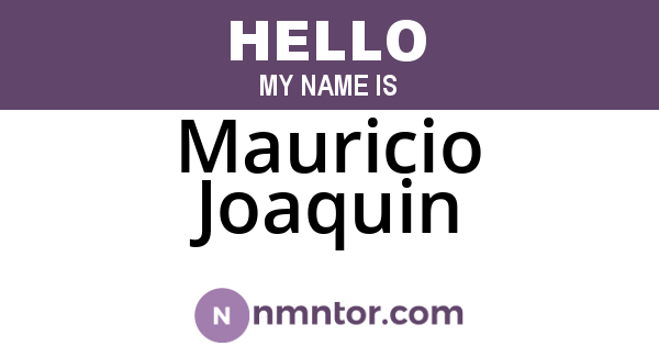 Mauricio Joaquin