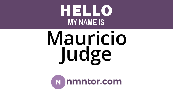 Mauricio Judge
