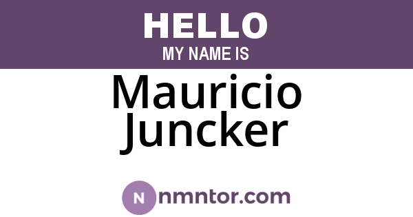 Mauricio Juncker