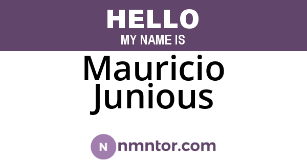 Mauricio Junious