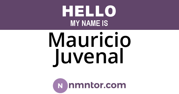 Mauricio Juvenal