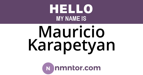 Mauricio Karapetyan