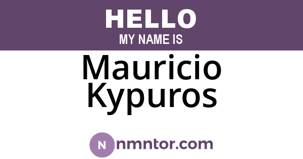 Mauricio Kypuros